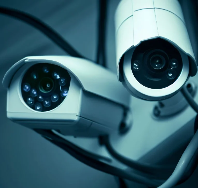 a Wired and a Wireless Security Cameras